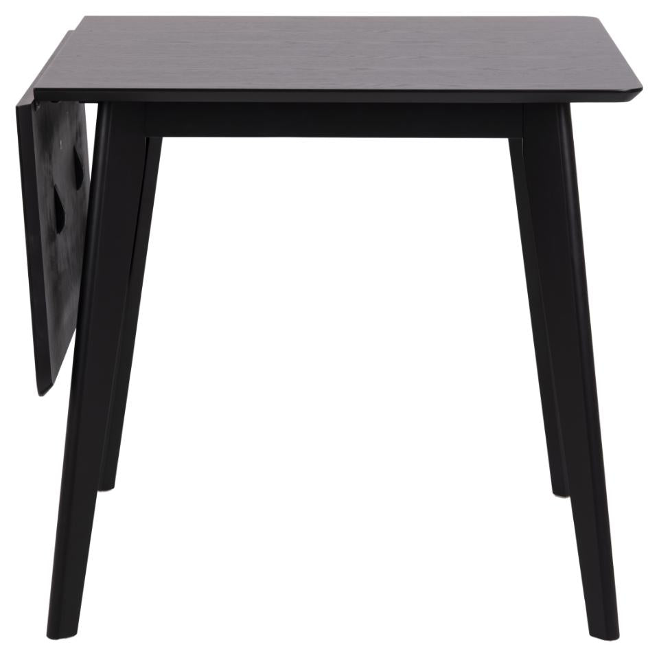 Roxby Square Space Saving Dining Table Black 80/120x80x76 cm 2/6 Seats