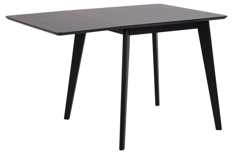 Roxby Square Space Saving Dining Table Black 80/120x80x76 cm 2/6 Seats
