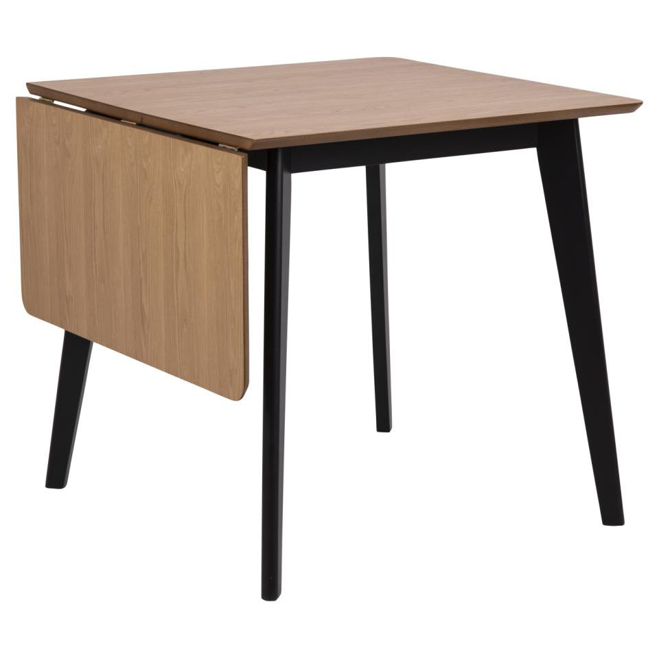 Roxby Square Space Saving Dining Table Oak Veneer 80/120x80x76 cm 2/6 Seats