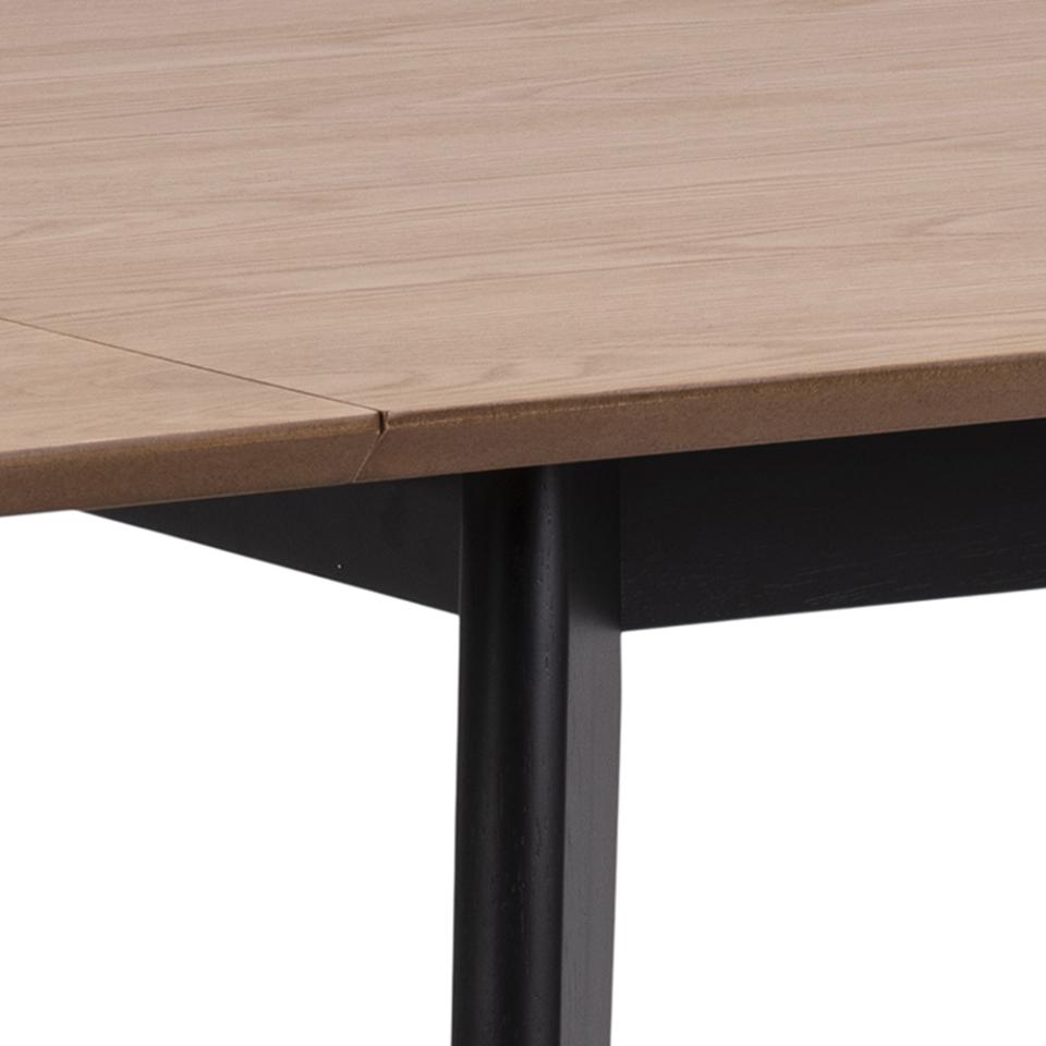 Roxby Square Space Saving Dining Table Oak Veneer 80/120x80x76 cm 2/6 Seats
