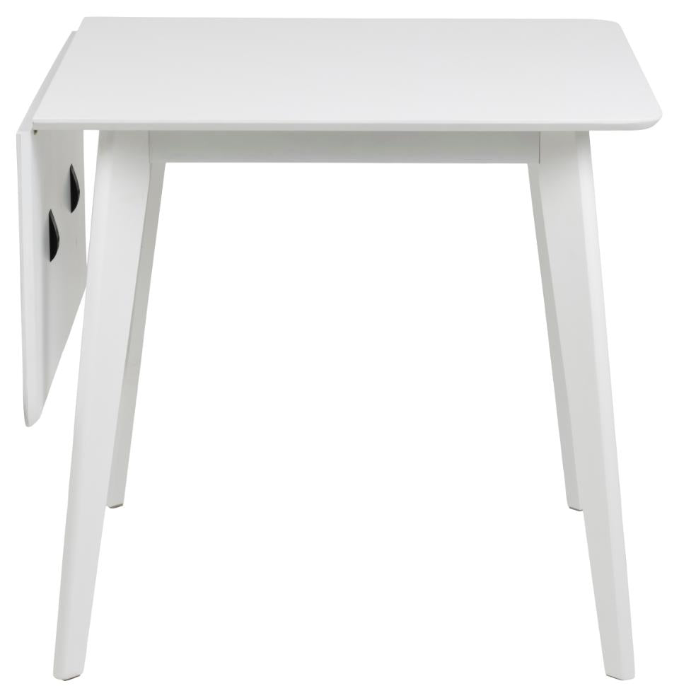 Roxby Square Space Saving Dining Table White 80/120x80x76 cm 2/6 Seats
