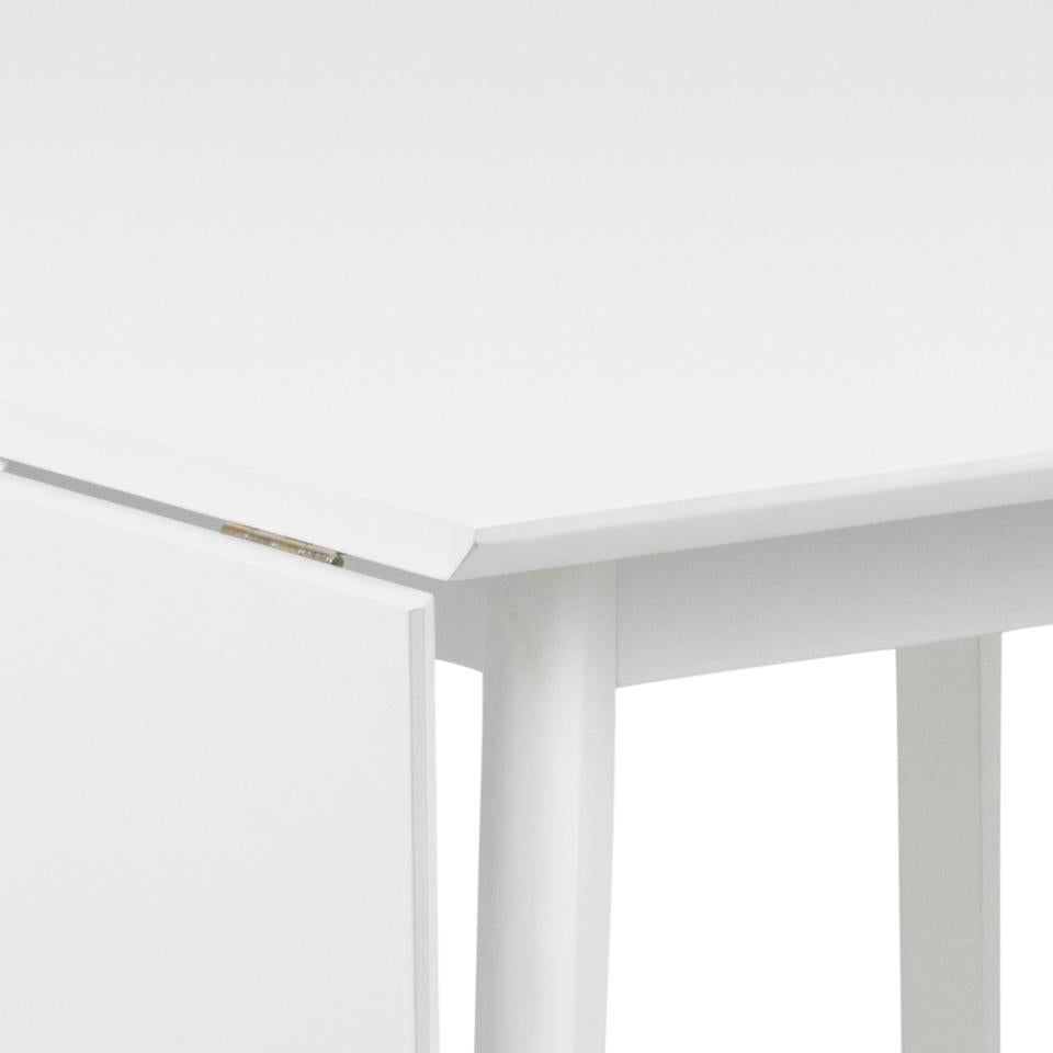 Roxby Square Space Saving Dining Table White 80/120x80x76 cm 2/6 Seats