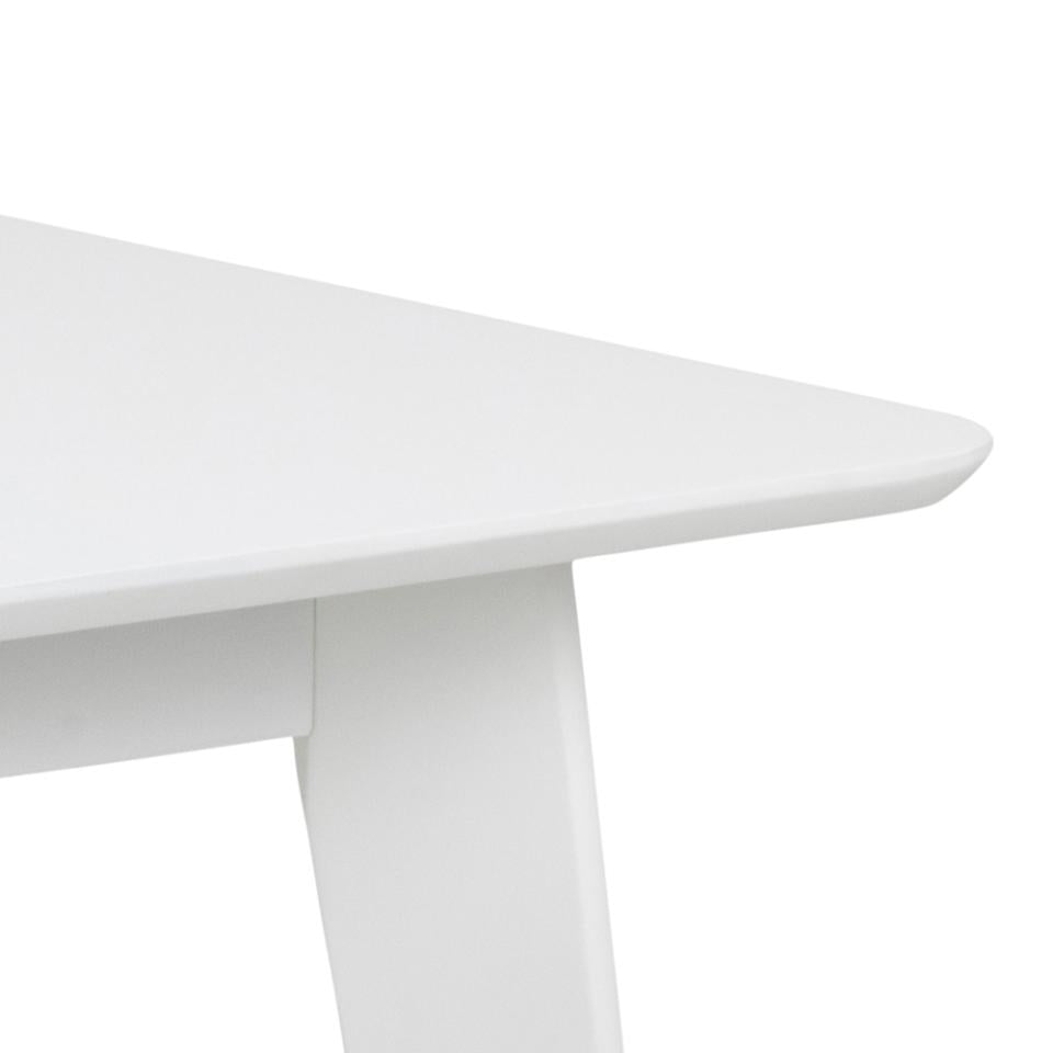 Roxby Square Space Saving Dining Table White 80/120x80x76 cm 2/6 Seats