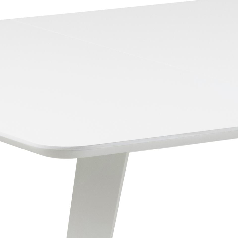 Roxby Square Space Saving Dining Table White 80/120x80x76 cm 2/6 Seats
