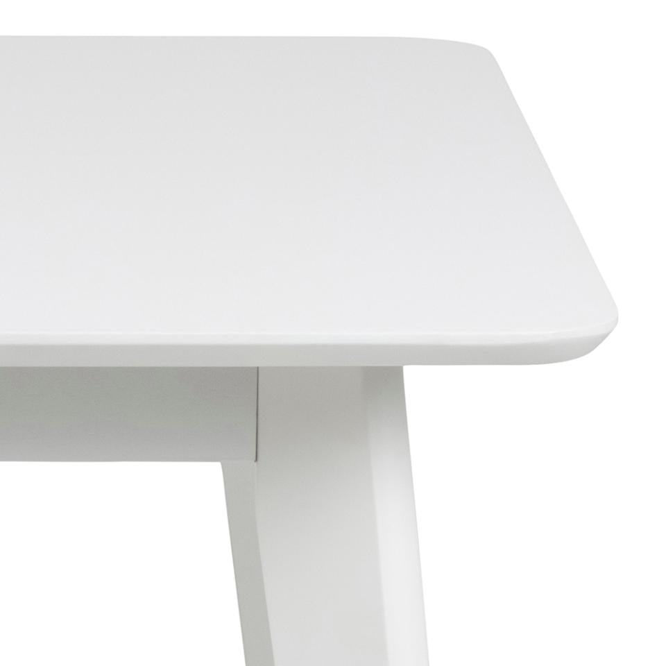 Roxby Square Space Saving Dining Table White 80/120x80x76 cm 2/6 Seats