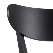 Load image into Gallery viewer, Roxby Designer Black Bar Stools Set Of 2 Curved Wood Foot Rest Kitchen Furniture
