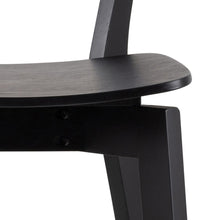 Load image into Gallery viewer, Roxby Designer Black Bar Stools Set Of 2 Curved Wood Foot Rest Kitchen Furniture

