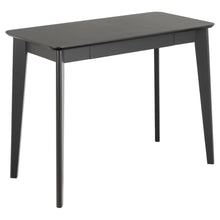 Load image into Gallery viewer, black wooden rectangular office desk table on a white background
