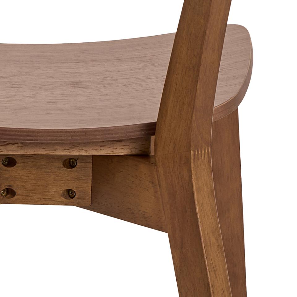 Roxby Curved Wood Dining Chair, Walnut Wood Designer Chairs Set Of 2