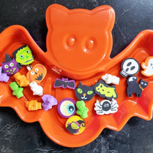 Load image into Gallery viewer, Bat Shaped Plastic Sweetie Tray Candy Dish for Halloween Parties or Trick or Treating

