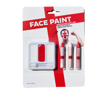 Load image into Gallery viewer, England Headband &amp; Face Paints St George Flag Fun Novelty Make Up Supporter Costume Set
