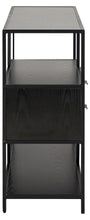Load image into Gallery viewer, Seaford Bookcase Unit With 2 Drawers, 3 Black Shelves And Metal Frame 114x35x78 cm
