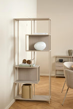 Load image into Gallery viewer, Seaford Bookcase Tall Grey Shelving Unit With 5 Shelves 185x77x35xcm
