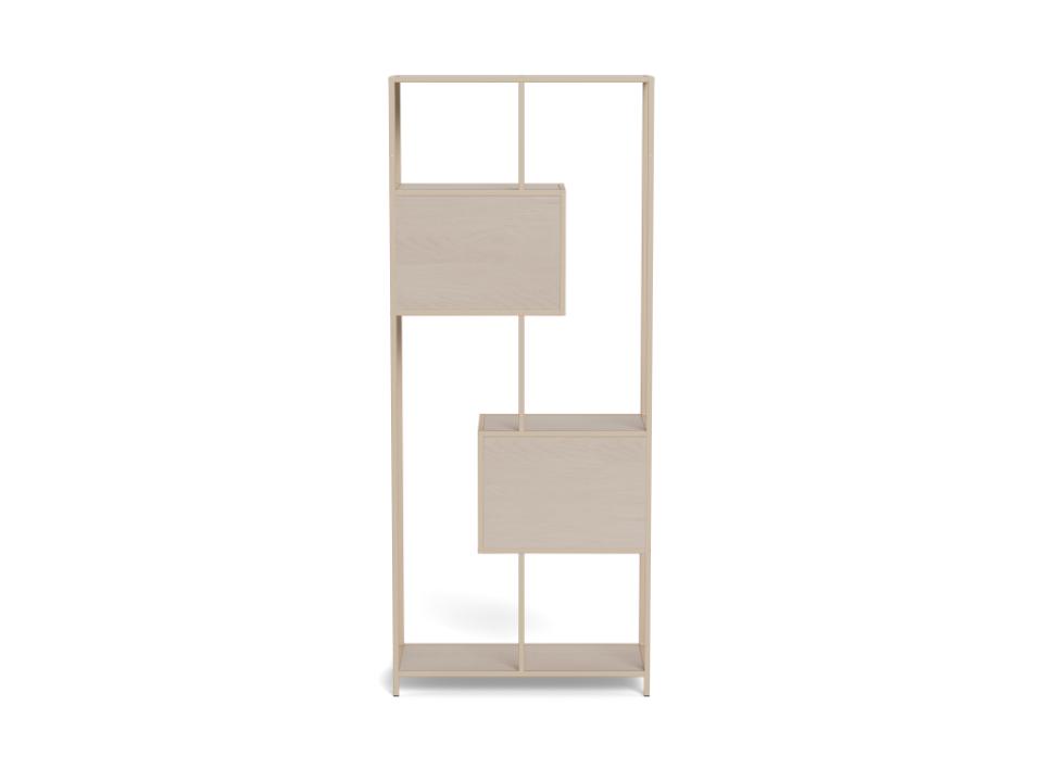 Seaford Bookcase Tall Grey Shelving Unit With 5 Shelves 185x77x35xcm