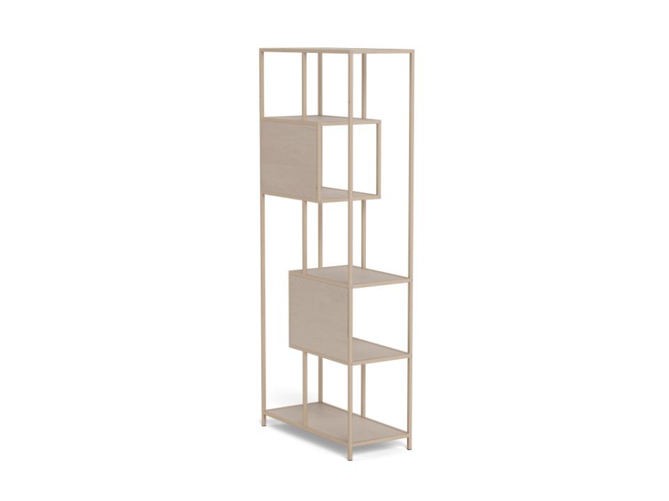 Seaford Bookcase Tall Grey Shelving Unit With 5 Shelves 185x77x35xcm