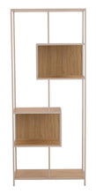 Load image into Gallery viewer, Seaford Bookcase Tall Grey Brown Shelving Unit With 5 Shelves 185x77x35xcm
