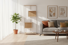 Load image into Gallery viewer, Seaford Bookcase Tall Grey Brown Shelving Unit With 5 Shelves 185x77x35xcm
