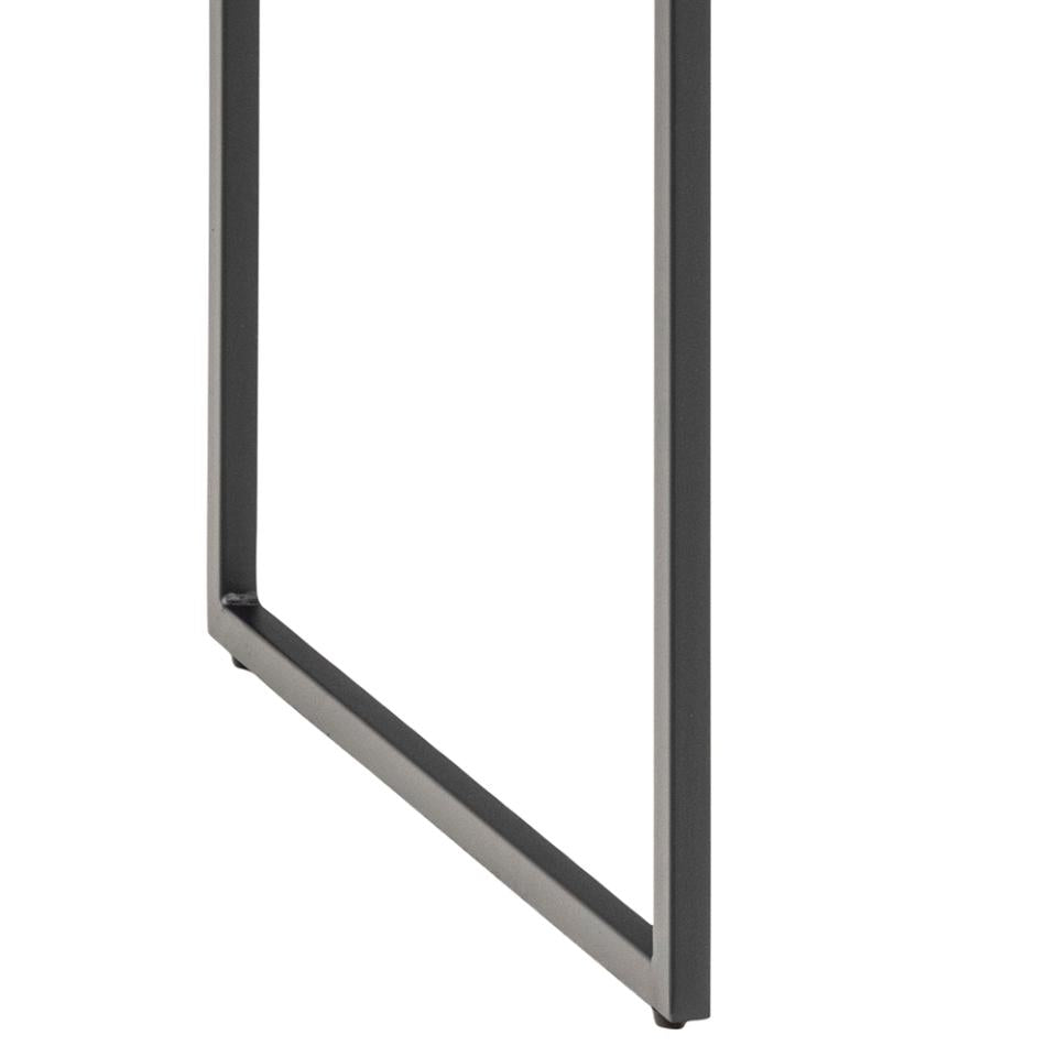 Black metal frame on a white background