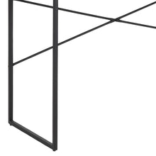 Load image into Gallery viewer, Close-up of a black metal furniture frame, showing vertical and diagonal support bars on a plain white background.
