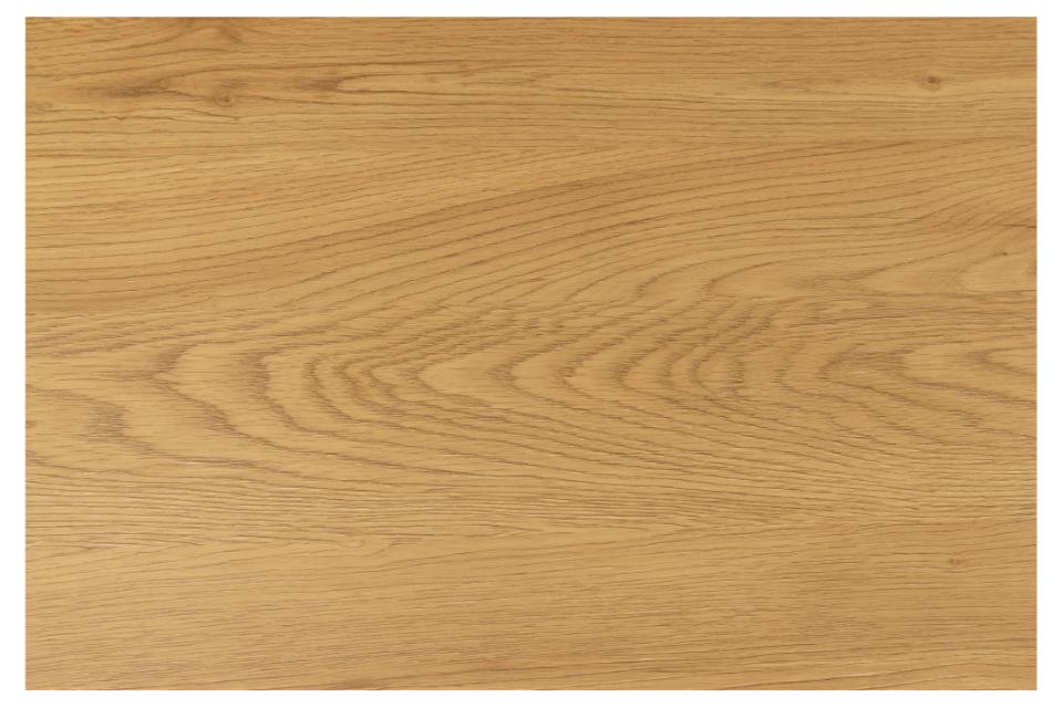 Seaford Extra Large Oak Office Desk With Drawer And Metal Base 140x58cm