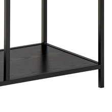 Load image into Gallery viewer, Seaford Bookcase Tall Shelving 2 Drawer Unit With 4 Shelves In Black 185x77x35cm
