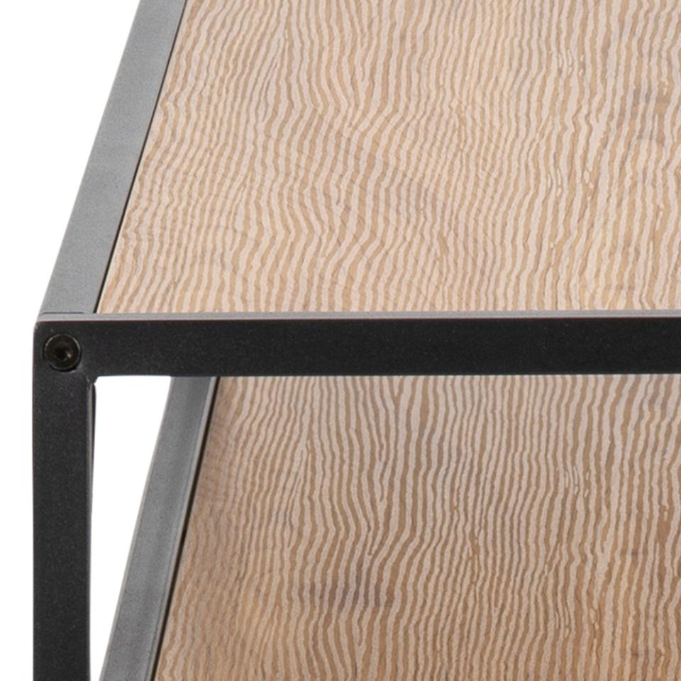 Seaford Console Table Large Shelf Storage Unit In Oak 120x35x79cm