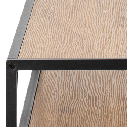 Seaford Console Table Large Shelf Storage Unit In Oak 120x35x79cm