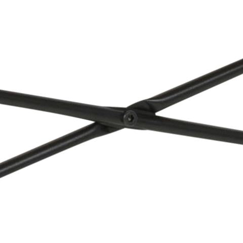 Black metal crossbar on a white background