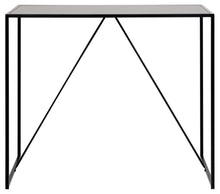 Load image into Gallery viewer, Seaford Bar Table With Black Top And Metal Base 120x60x105cm
