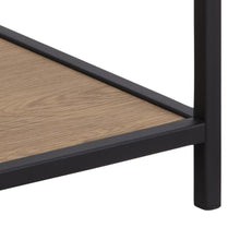 Load image into Gallery viewer, Close-up of a black metal frame with a wooden surface on a white background
