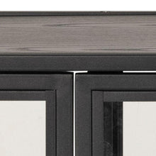 Load image into Gallery viewer, Seaford Display Cabinet With Black Metal Frame, 4 Doors And Shelves 152x35x86 cm
