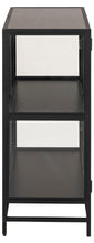 Load image into Gallery viewer, Seaford Display Cabinet With Black Metal Frame, 2 Doors And Shelves 77x35x86 cm
