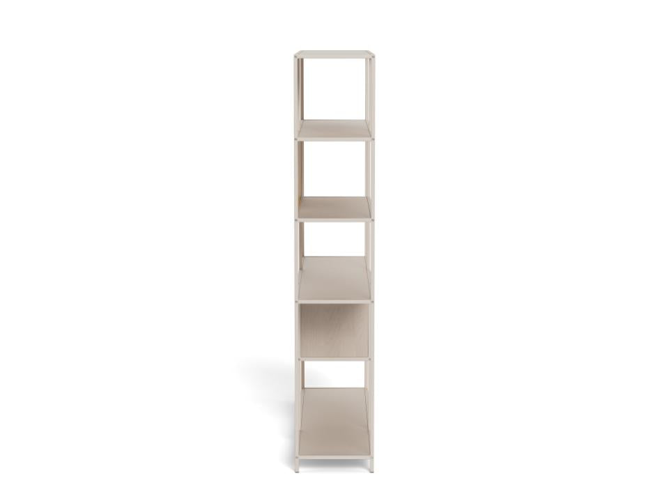 Seaford Large Bookcase Shelving Unit With 2 Drawers Grey Steel 135x35x185 cm