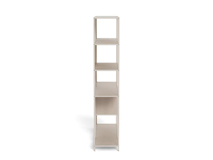 Seaford Large Bookcase Shelving Unit With 2 Drawers Grey Steel 135x35x185 cm