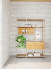 Load image into Gallery viewer, Seaford Large Bookcase Shelving Unit With 2 Drawers Grey Steel 135x35x185 cm
