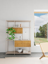 Load image into Gallery viewer, Seaford Large Bookcase Shelving Unit With 2 Drawers Grey Steel 135x35x185 cm
