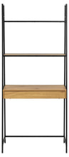 Load image into Gallery viewer, Seaford Angle Bookcase Wall Shelving Unit With Drawer In Oak 77x36x175 cm
