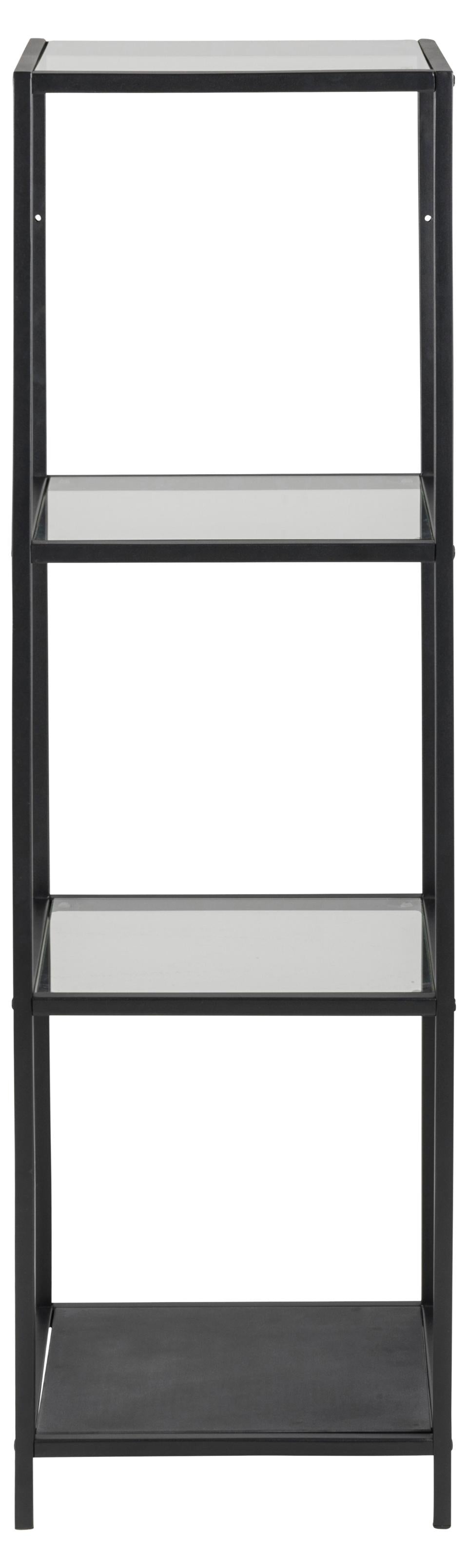 Seaford Bookcase Free Standing Shelving Unit In Black 35x37x120 cm