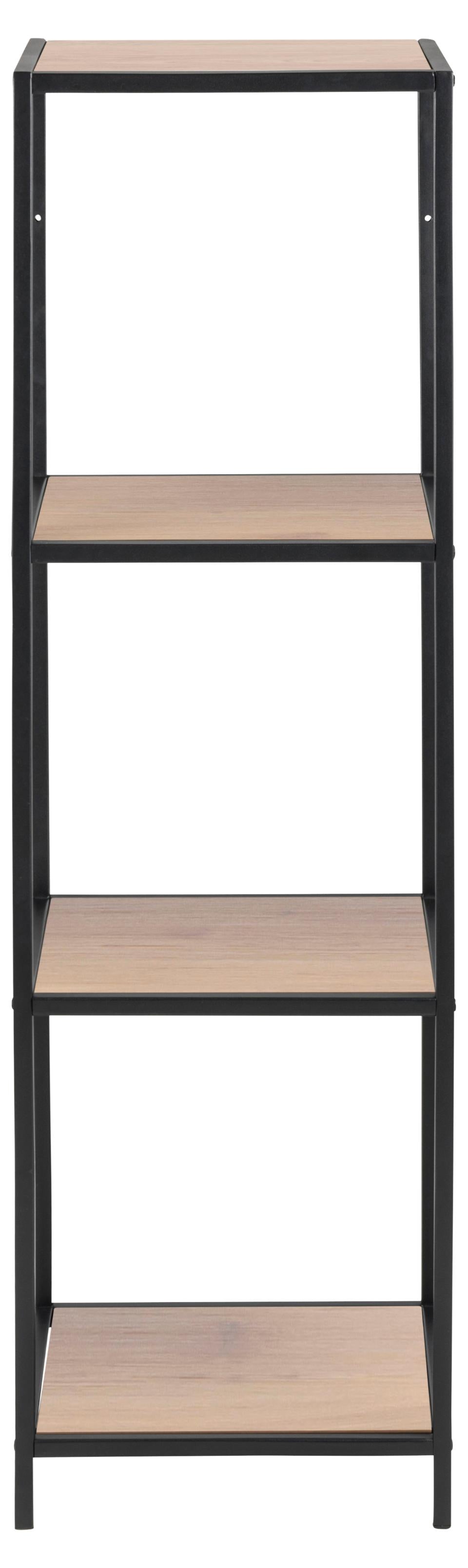 Seaford Bookcase Free Standing Shelving Unit In Oak 35x37x120 cm