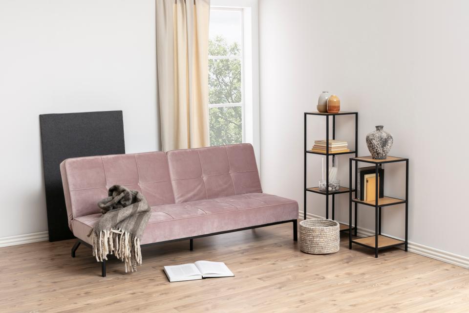 Seaford Bookcase Free Standing Shelving Unit In Oak 35x37x120 cm