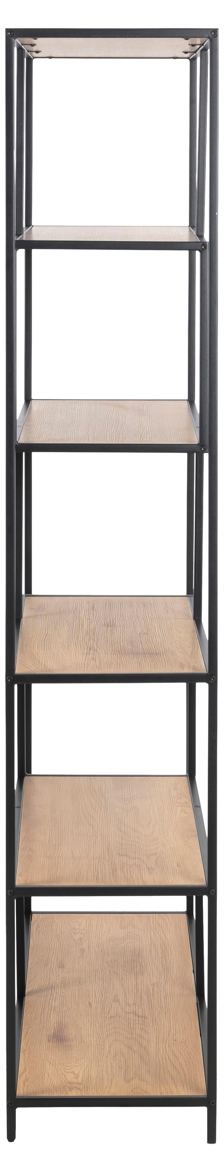 Seaford Large Bookcase Shelving Storage Unit In Oak 114x35x185 cm