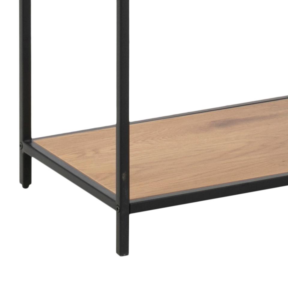 Seaford Large Bookcase Shelving Storage Unit In Oak 114x35x185 cm