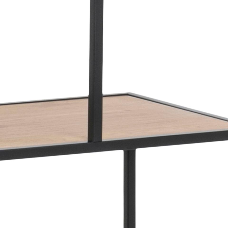 Seaford Large Bookcase Shelving Storage Unit In Oak 114x35x185 cm