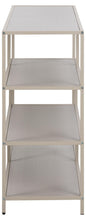 Load image into Gallery viewer, Seaford Stylish Bookcase Shelf Unit In Grey With Wood Shelves And Metal Frame 114x35x78 cm
