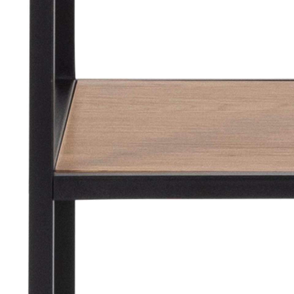 Seaford Large Bookcase Shelving Unit With 5 Shelves In Oak 135x35x185 cm