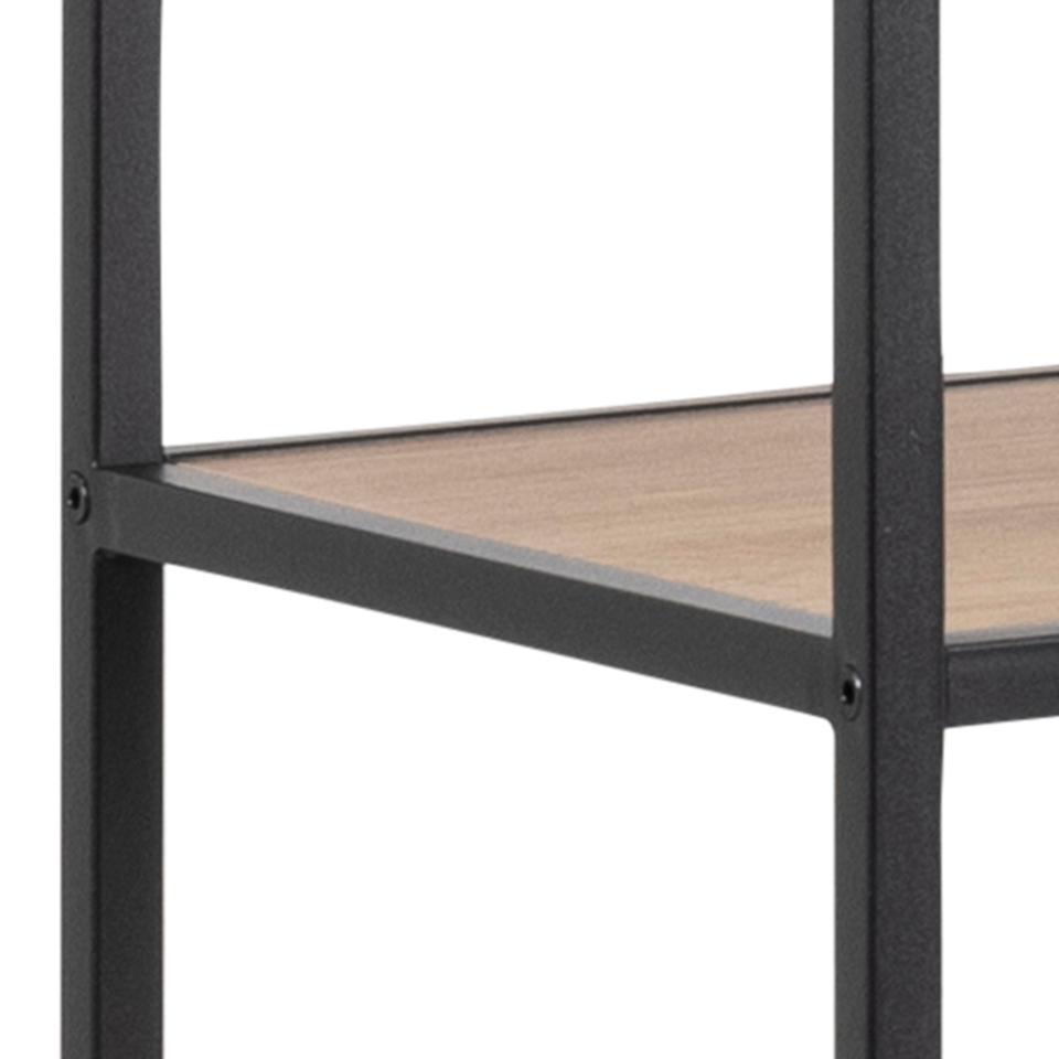 Seaford Large Bookcase Shelving Unit With 5 Shelves In Oak 135x35x185 cm
