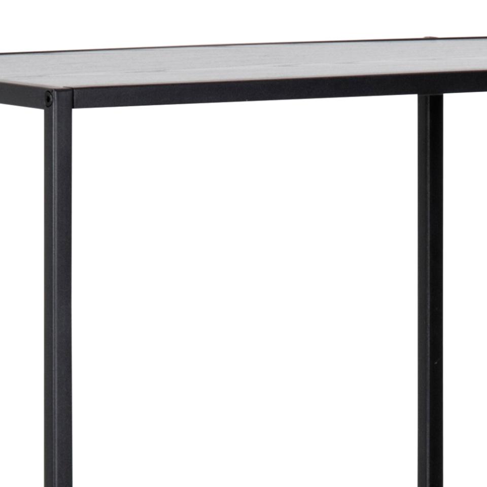 Seaford Bookcase Shelving Storage Unit With 3 Shelves In Black 77x35x114 cm