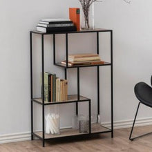 Load image into Gallery viewer, Seaford Bookcase Shelving Storage Unit With 3 Shelves In Oak 77x35x114 cm
