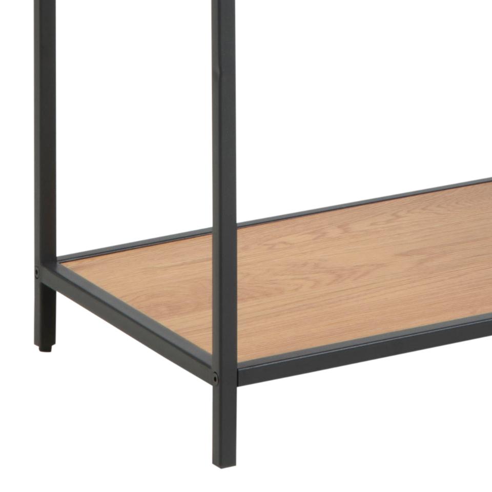 Seaford Tall Bookcase Shelving Storage Unit In Oak 77x35x185 cm