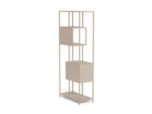 Load image into Gallery viewer, Seaford Bookcase Tall Shelving 2 Drawer Unit With 4 Shelves In Grey 185x77x35cm
